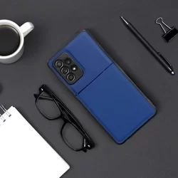 Telefontok Samsung Galaxy A53 5G - Elegance kék műanyag hátlap tok szilikon kerettel-2