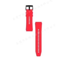 Huawei Watch GT / GT2 / GT2 Pro (46 mm) okosóra szíj - piros szilikon (22 mm) sima kialakítás-4