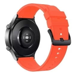 Huawei Watch GT / GT2 / GT2 Pro (46 mm) okosóra szíj - narancssárga szilikon (22 mm) sima kialakítás-1
