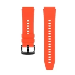 Huawei Watch GT / GT2 / GT2 Pro (46 mm) okosóra szíj - narancssárga szilikon (22 mm) sima kialakítás-5