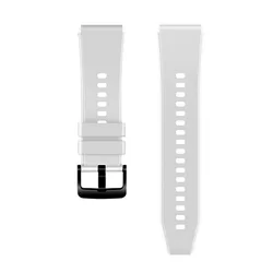 Huawei Watch GT / GT2 / GT2 Pro (46 mm) okosóra szíj - fehér szilikon (22 mm) sima kialakítás-3