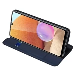 Telefontok Samsung Galaxy A32 4G / LTE - Dux Ducis kék flipcover tok-3