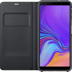 Telefontok Eredeti Samsung Galaxy A7 2018 - fekete kinyitható tok-4