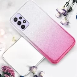 Telefontok Samsung Galaxy A13 (A135F / A137F) - Ezüst / pink Shiny tok-2