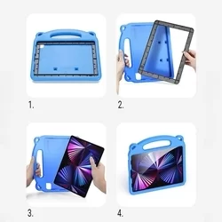 Tablettok iPad Air 5 (2022, 10,9 coll) - Dux Ducis Panda - pink, kitámasztható tablet tok-5