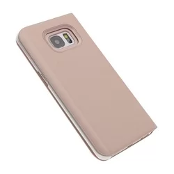 Telefontok Samsung Galaxy S7 Edge - G935F - kihajtható tok - halvány pink (8719273251720)-2