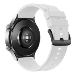 Samsung Galaxy Watch 3 (45 mm) okosóra szíj - fehér szilikon (22 mm) sima kialakítás-2