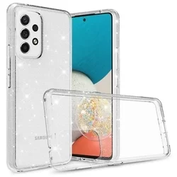 Telefontok Samsung Galaxy A53 - Tech-Protect Glitter átlátszó csillámos műanyag hátlap tok, szilikon kerettel-1