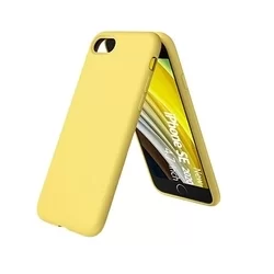 Telefontok iPhone SE3 (2022) - citromsárga szilikon hátlap tok-1