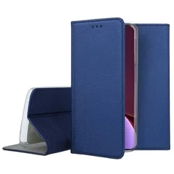 Telefontok Xiaomi 12 Pro - kék mágneses szilikon keretes könyvtok-3