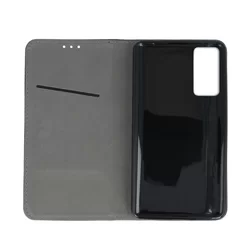 Telefontok Xiaomi 12 5G - Smart Magnetic fekete szilikon keretes mágneses könyvtok-3