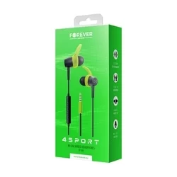 Headset: Forver SP-100 - fekete/zöld stereo headset fülhallgató, mikrofonnal-2