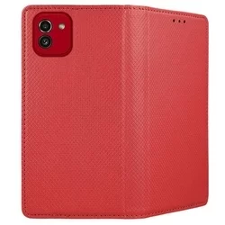 Telefontok Samsung Galaxy A03 (A035F) - piros mágneses szilikon keretes könyvtok-2