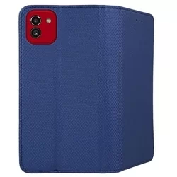 Telefontok Samsung Galaxy A03 (A035F) - kék mágneses szilikon keretes könyvtok-2