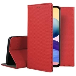 Xiaomi Redmi Note 11 Telefontok - piros mágneses szilikon keretes könyvtok-3