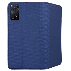 Telefontok Xiaomi Redmi Note 11 Pro / Note 11 Pro 5G - kék mágneses szilikon keretes könyvtok-2
