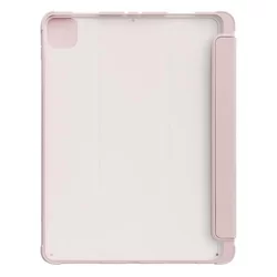 Tablettok iPad Pro 11 (2020) - pink smart case, átlátszó hátlappal, ceruza tartóval-1