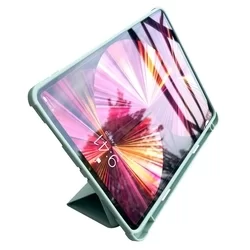 Tablettok iPad Pro 11 (2020) - zöld smart case, átlátszó hátlappal, ceruza tartóval-5
