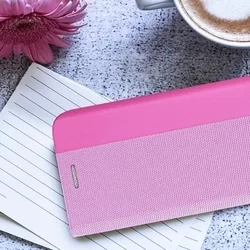 Telefontok Samsung Galaxy A53 5G - Senseo pink mágneses szilikon keretes könyvtok-4