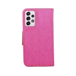 Telefontok Samsung Galaxy A53 5G - Canvas pink mágneses szilikon keretes könyvtok-2