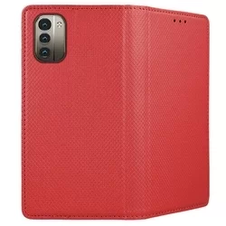 Telefontok Nokia G11 / G21 - piros mágneses szilikon keretes könyvtok-1