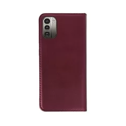 Telefontok Nokia G11 / G21 - Smart Magnetic burgundy szilikon keretes mágneses könyvtok-2