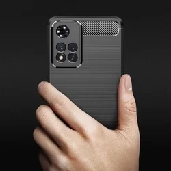 Telefontok Xiaomi Redmi Note 11 PRO+ PLUS 5G - Carbon Fiber fekete szilikon tok-7