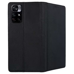 Telefontok Xiaomi Poco M4 Pro 5G - fekete mágneses szilikon keretes könyvtok-2