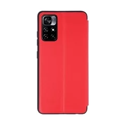 Telefontok Xiaomi Poco M4 Pro 5G - Smart View piros könyvtok-3