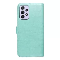 Samsung Galaxy A33 5G Telefontok - MEZZO mandala mintás zöld mágneses szilikon keretes könyvtok-2