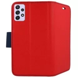 Samsung Galaxy A33 5G Telefontok - FANCY piros-kék szilikon keretes könyvtok-2
