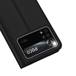 Telefontok Xiaomi POCO X4 PRO 5G - Dux Ducis fekete kinyitható tok-6