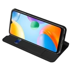 Xiaomi Redmi 10C Telefontok - Dux Ducis fekete kinyitható tok-3
