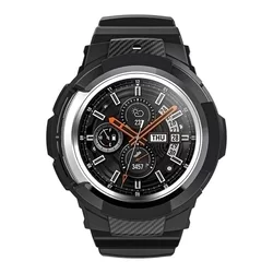 Samsung Galaxy Watch 4 CLASSIC (46 mm) okosóra szíj+tok - Tech-Protect Pro fekete szilikon szíj+tok-1