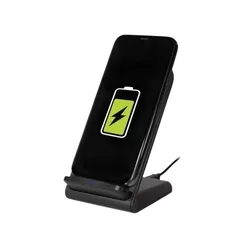 Rebeltec W210 - univerzális asztali telefontartó állvány, Qi vezeték nélküli töltéssel fekete-1