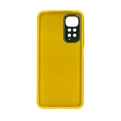 Telefontok Xiaomi Redmi Note 11 - Forcell műbőr hátlap tok, sárga-1