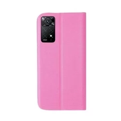Telefontok Xiaomi Redmi Note 11 Pro / Note 11 Pro 5G - Senseo pink mágneses szilikon keretes könyvtok-1