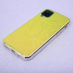 Telefontok Samsung Galaxy A12 Nacho - Neo sárga, mintás műanyag hátlap tok, szilikon kerettel-1