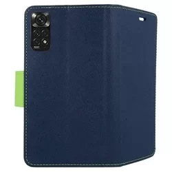 Telefontok Xiaomi Redmi Note 11S - FANCY kék / zöld szilikon keretes könyvtok-2