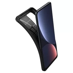 Telefontok Xiaomi 12 Pro - SPIGEN Rugged Armor matt fekete hátlap tok-4