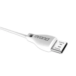 Adatkábel: DUDAO L4- USB / MicroUSB adatkábel, (2,4A) 2m fehér-1