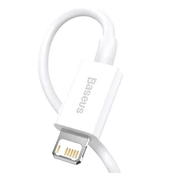 Kábel: Baseus CALYS-02 - USB / Lightning fehér kábel, 2,4A 25 cm-2