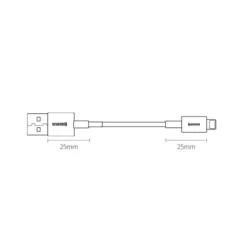 Kábel: Baseus CALYS-02 - USB / Lightning fehér kábel, 2,4A 25 cm-3