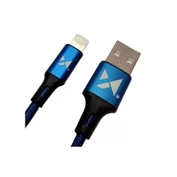 Kábel: Wozinsky WUC-L1B - USB / Lightning kék szövetkábel 1m kábel, 2,4A-1