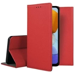 Samsung Galaxy M23 5G Telefontok - piros mágneses szilikon keretes könyvtok-3