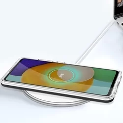 Telefontok Samsung Galaxy A73 5G - Clear Hybrid Armor - átlátszó műanyag hátlap tok, szilikon kerettel, fekete szegély-3