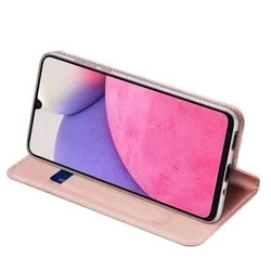 Telefontok Samsung Galaxy A33 5G - Dux Ducis rose gold flipcover tok-6