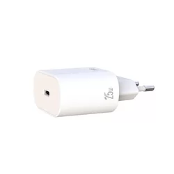 XO L91 - Type-C (USB-C) fehér hálózati töltőfej + Type-C / Type-C kábel, fehér 25W-2