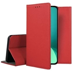 Telefontok Xiaomi 12X 5G - piros mágneses szilikon keretes könyvtok-3
