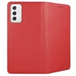 Telefontok Samsung Galaxy M52 5G - piros mágneses szilikon keretes könyvtok-2
